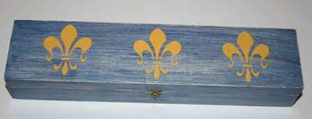 Caixa de madeira com stencil